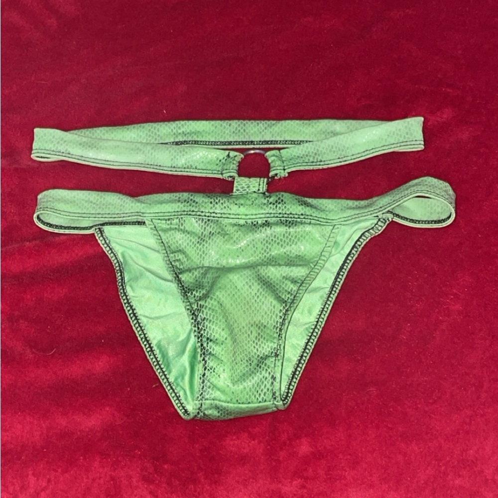CLUB EXX DISCONTINUED SNAKE-PRINT RAVE BOTTOMS